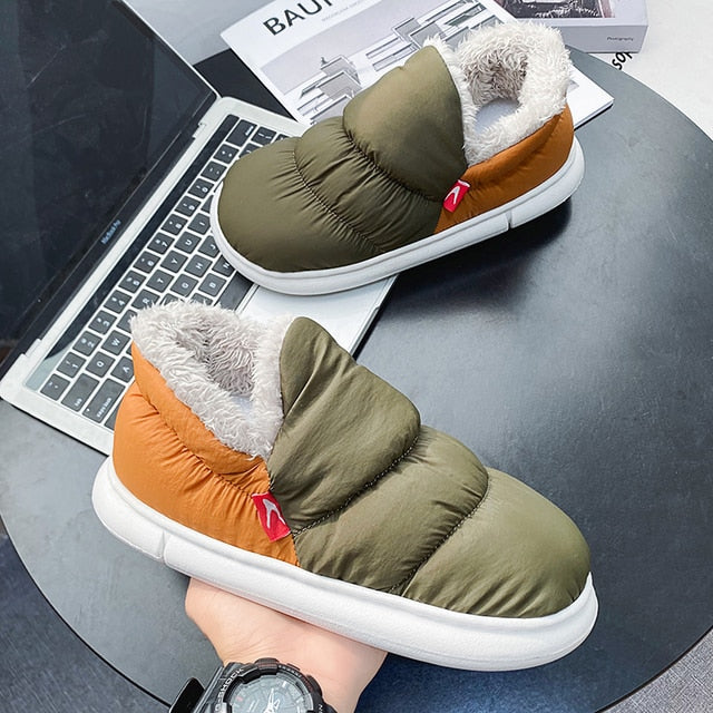 Waterproof Unisex Plush Slip-on Shoes