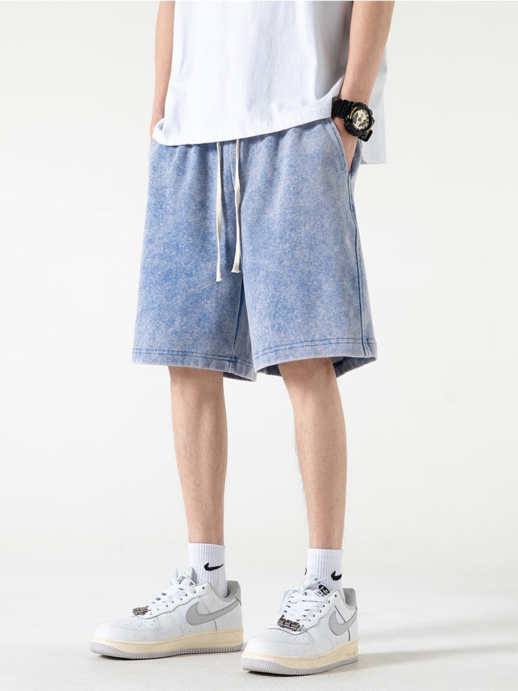 Summer Distressed Cotton Sweatshorts