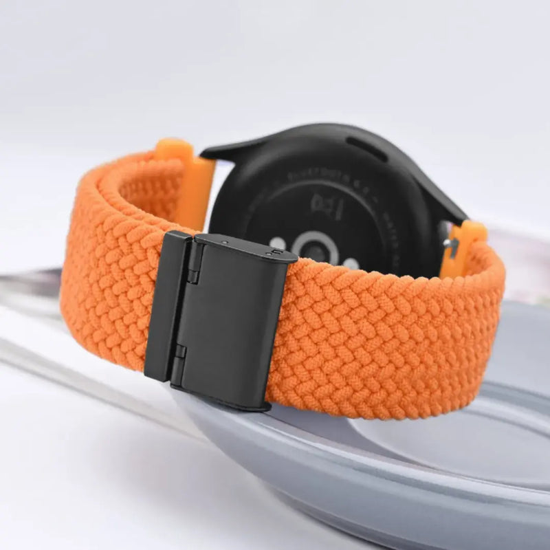 Orange  Braided Nylon Watch Band